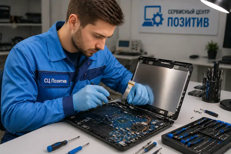 Ремонт шлейфа матрицы ноутбука в Дмитрове