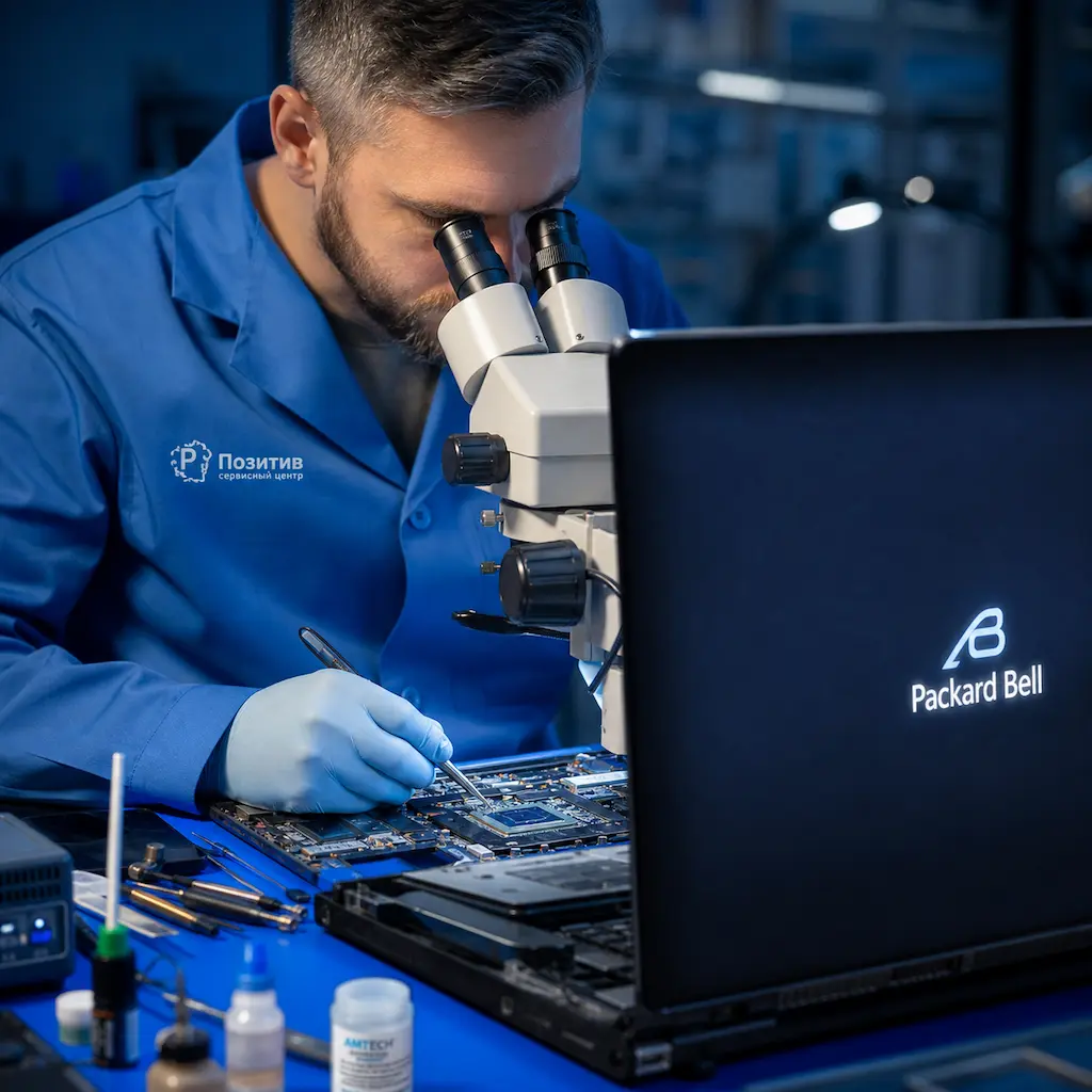 Замена видеокарты ноутбука Packard Bell в Дмитрове