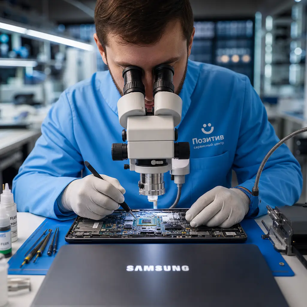 Замена видеокарты ноутбука Samsung в Дмитрове