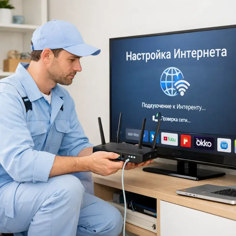 Настройка интернета на телевизоре в Дмитрове