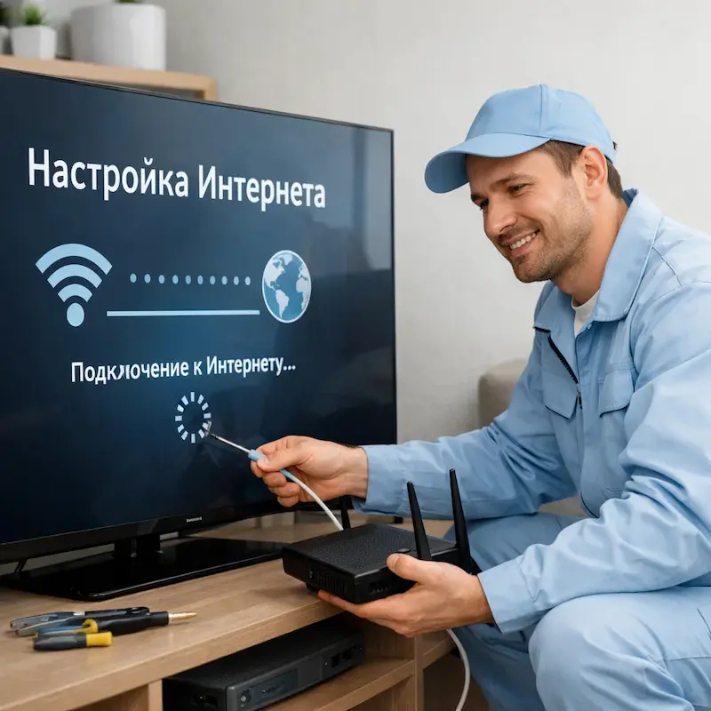 Настройка интернета на ТВ в Дмитрове