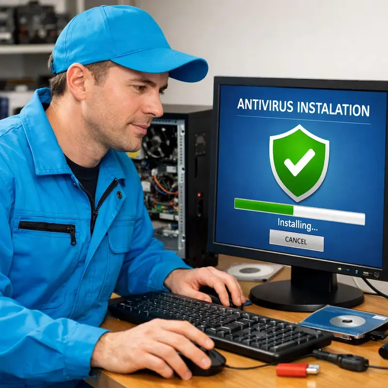 Установка антивируса на ноутбук в Дмитрове