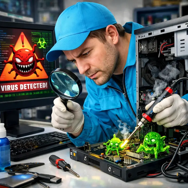 Вылечить компьютерный вирус в Дмитрове