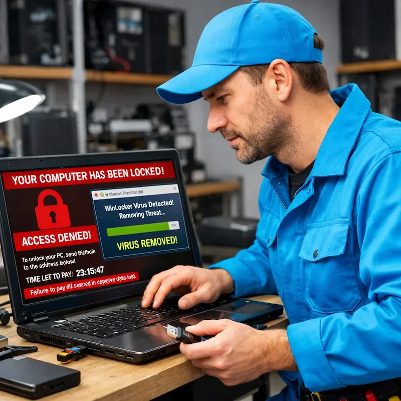 Поможем разблокировать компьютер и ноутбук в Дмитрове